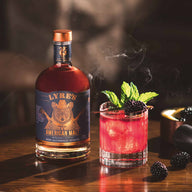 Lyre's non-alcoholic whiskey blackberry smash