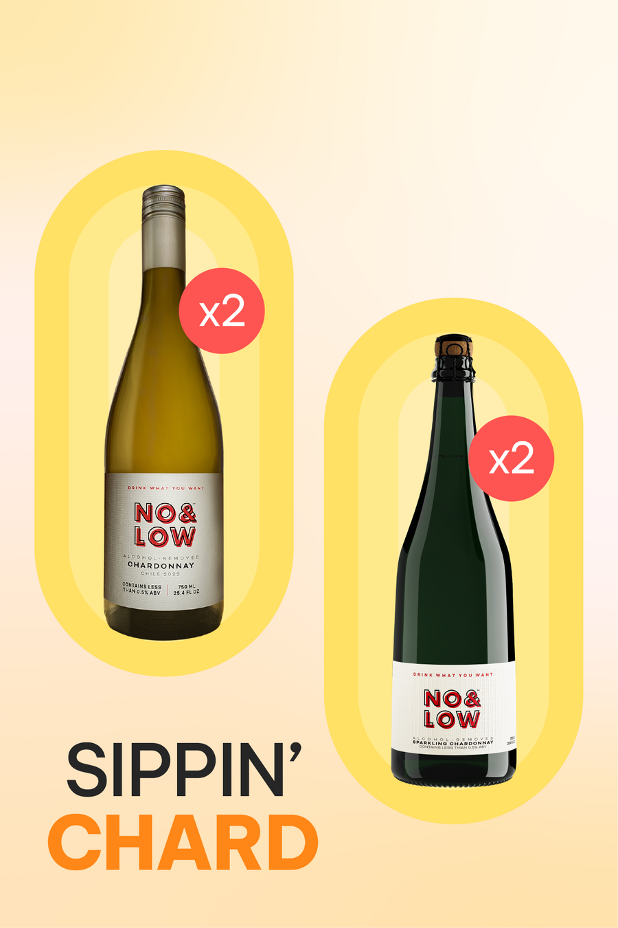 "Sippin' Chard" - Best Non-Alcoholic Chardonnay (4-Pack)
