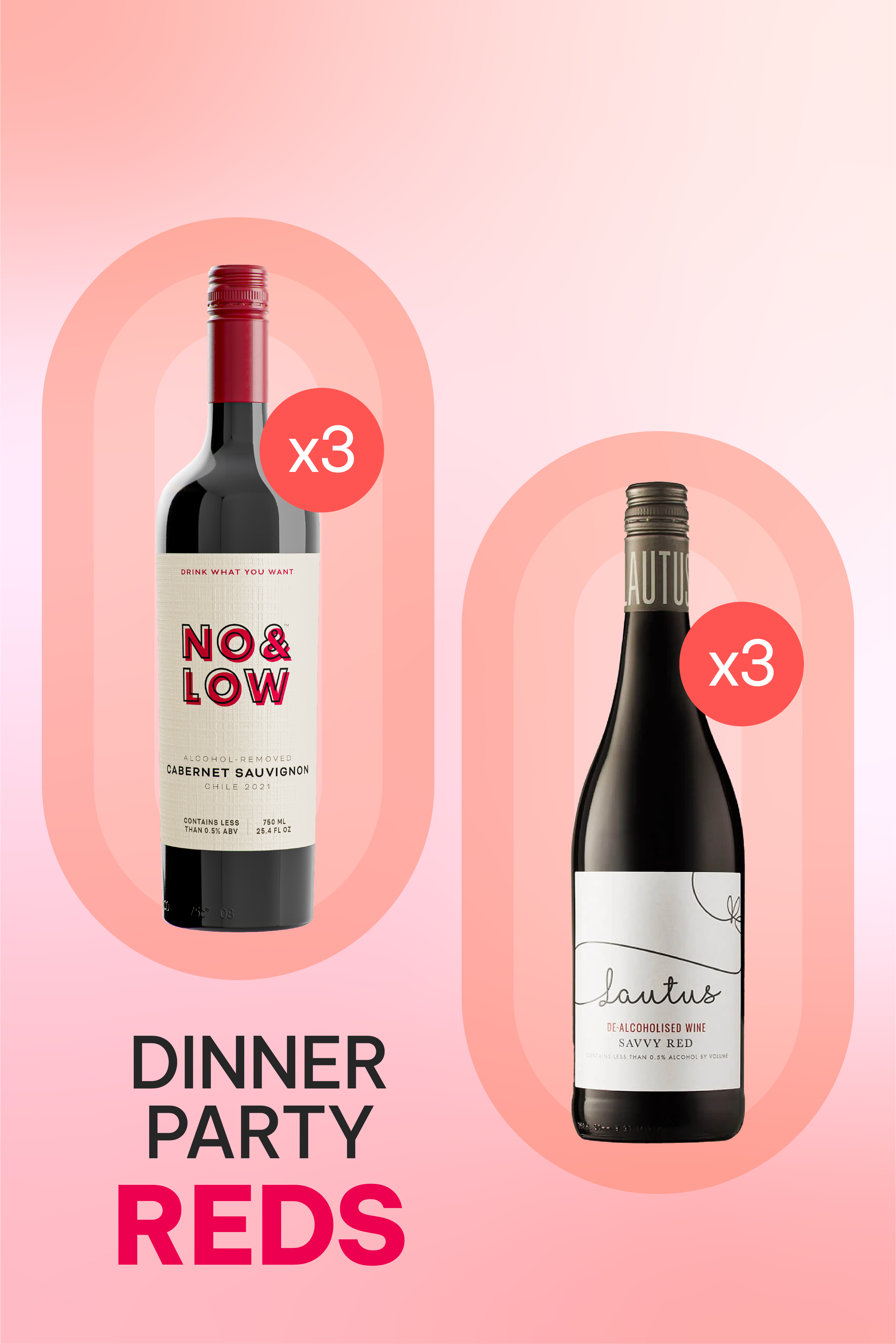 Non alcoholic red wine bundle