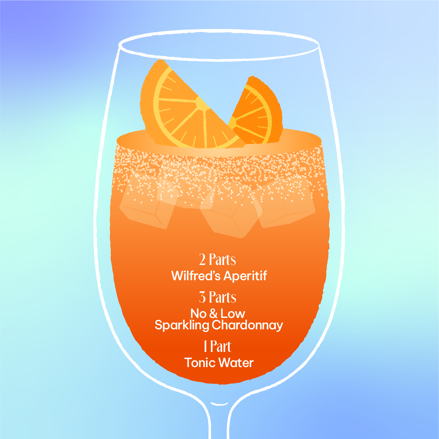 Non-alcoholic spritz cocktail