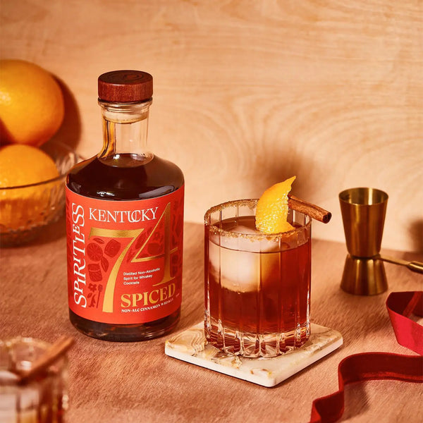 Spiritless non-alcoholic spiced whiskey alternative