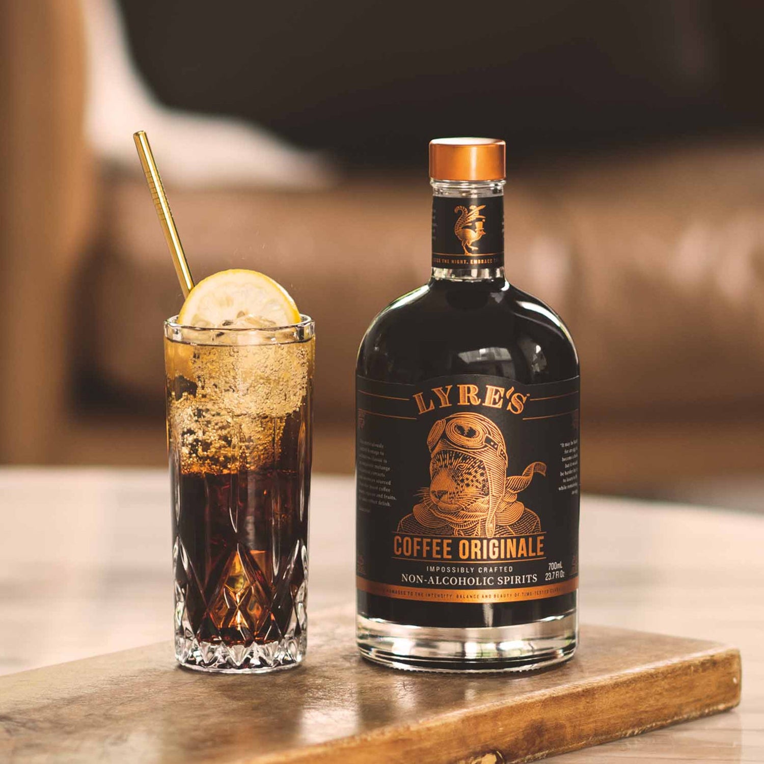 Lyre's non-alcoholic Coffee Liqueur highball cocktail