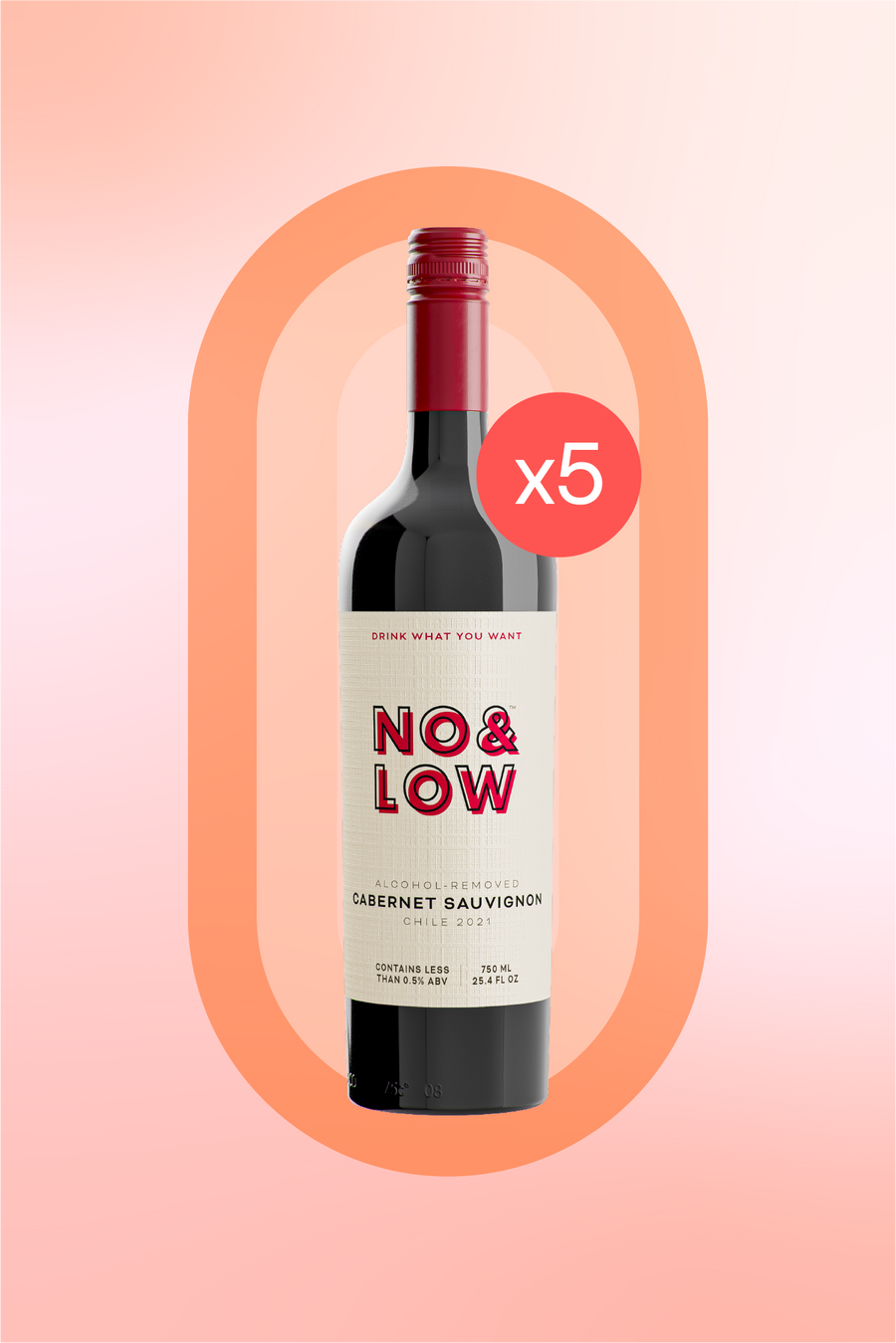 No & Low non-alcoholic Cabernet Sauvignon red wine alternative