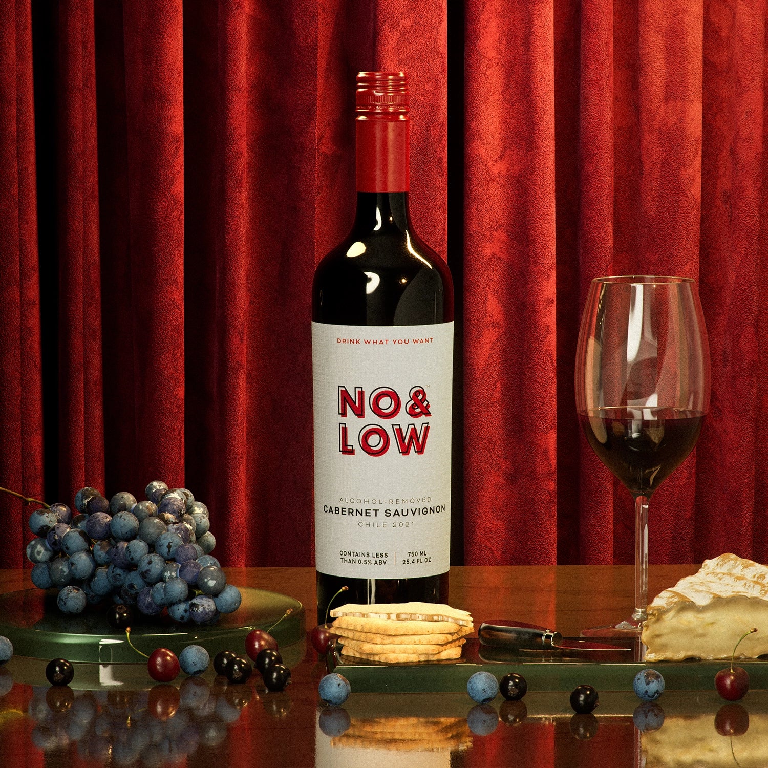 No & Low non-alcoholic Cabernet Sauvignon red-wine alternative