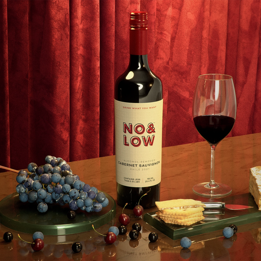 No & Low non-alcoholic Cabernet Sauvignon red wine alternative