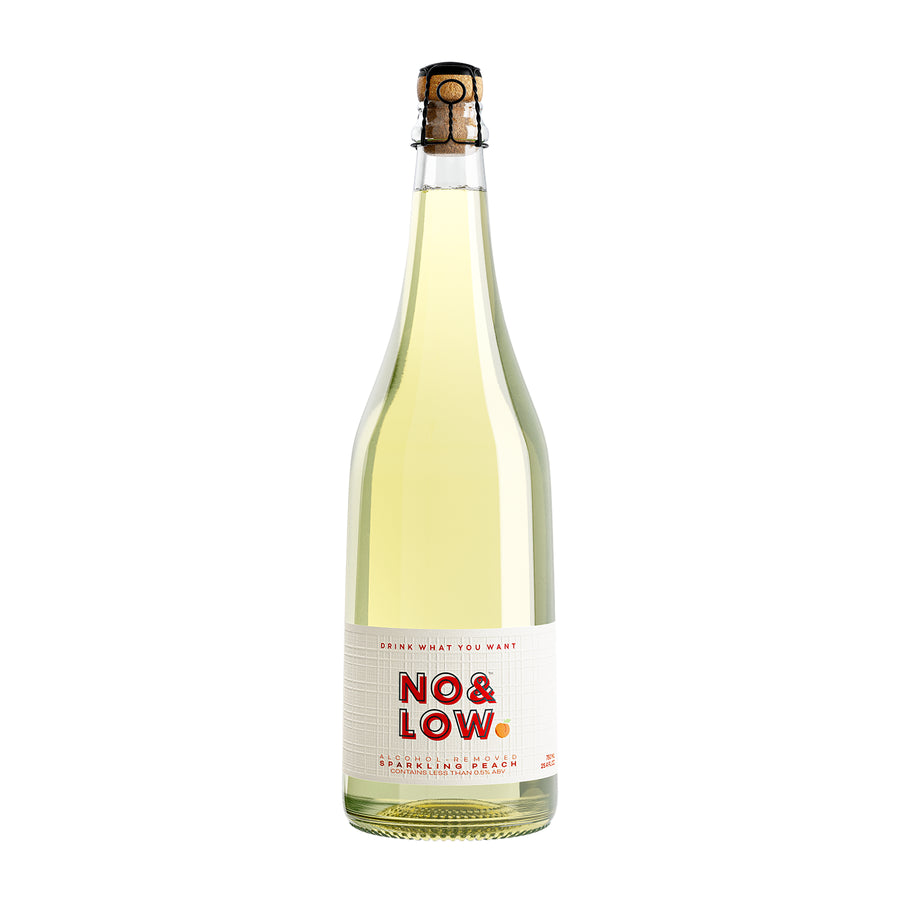No & Low non-alcoholic sparkling peach wine