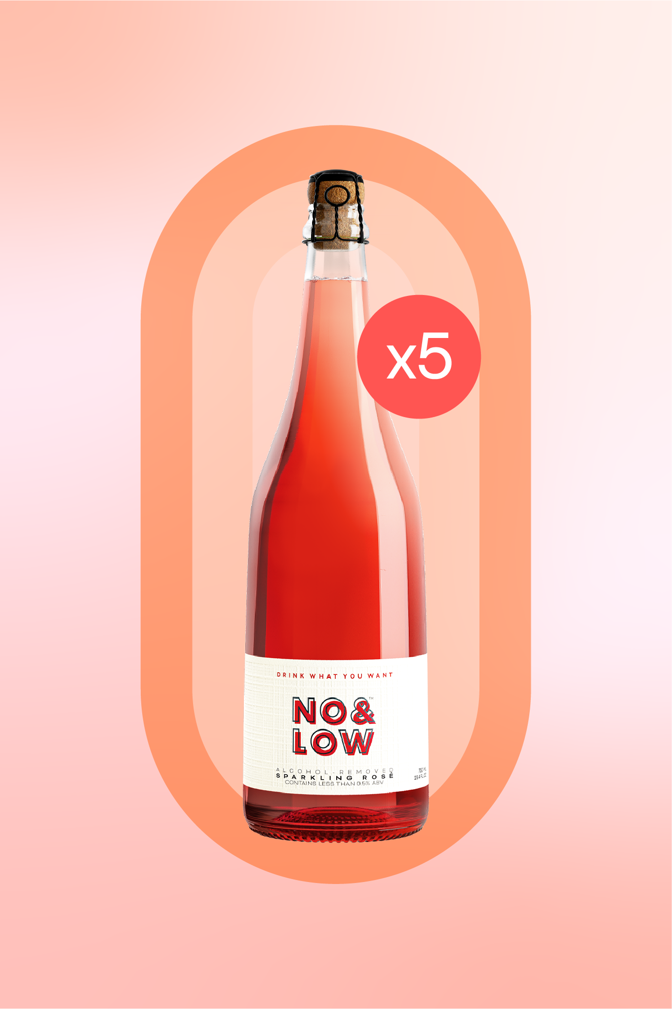 No & Low non-alcoholic sparkling Rosé