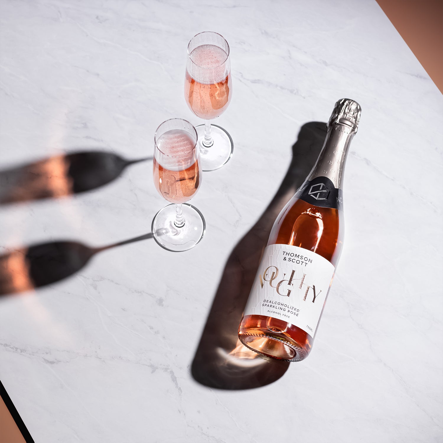 Noughty non-alcoholic sparkling rosé wine