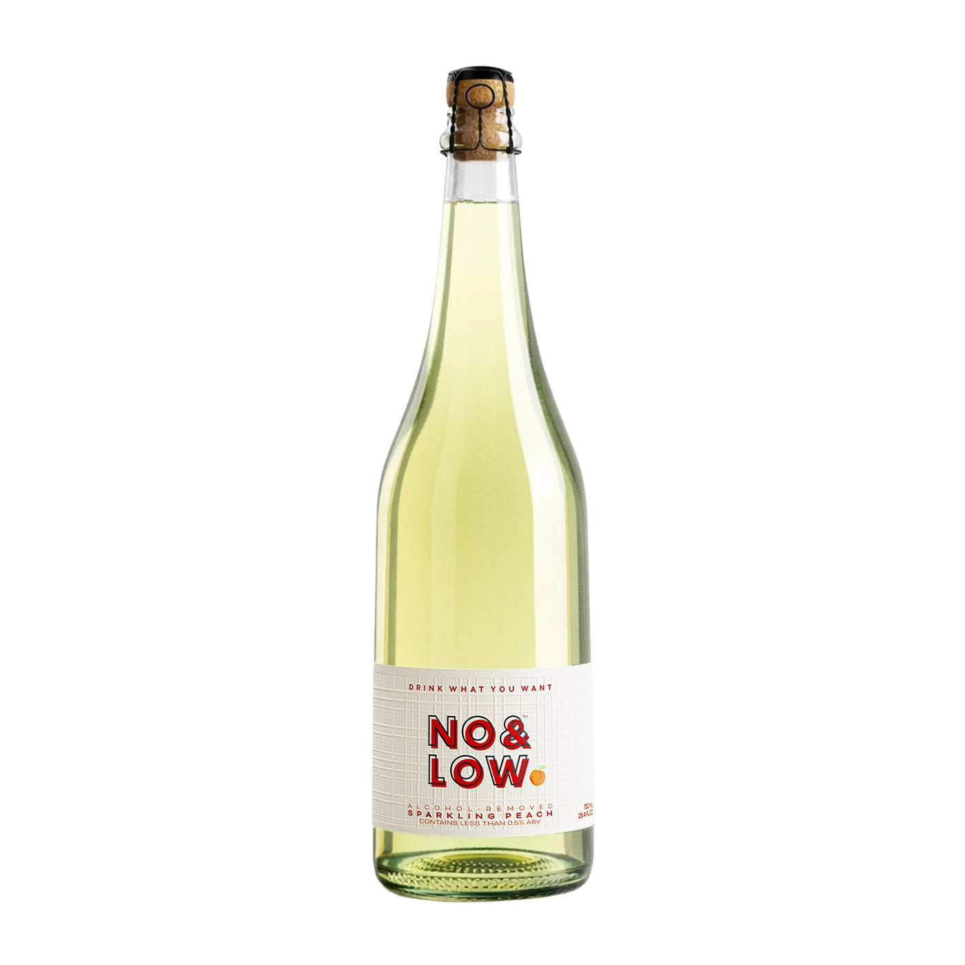 No & Low non-alcoholic sparkling peach wine